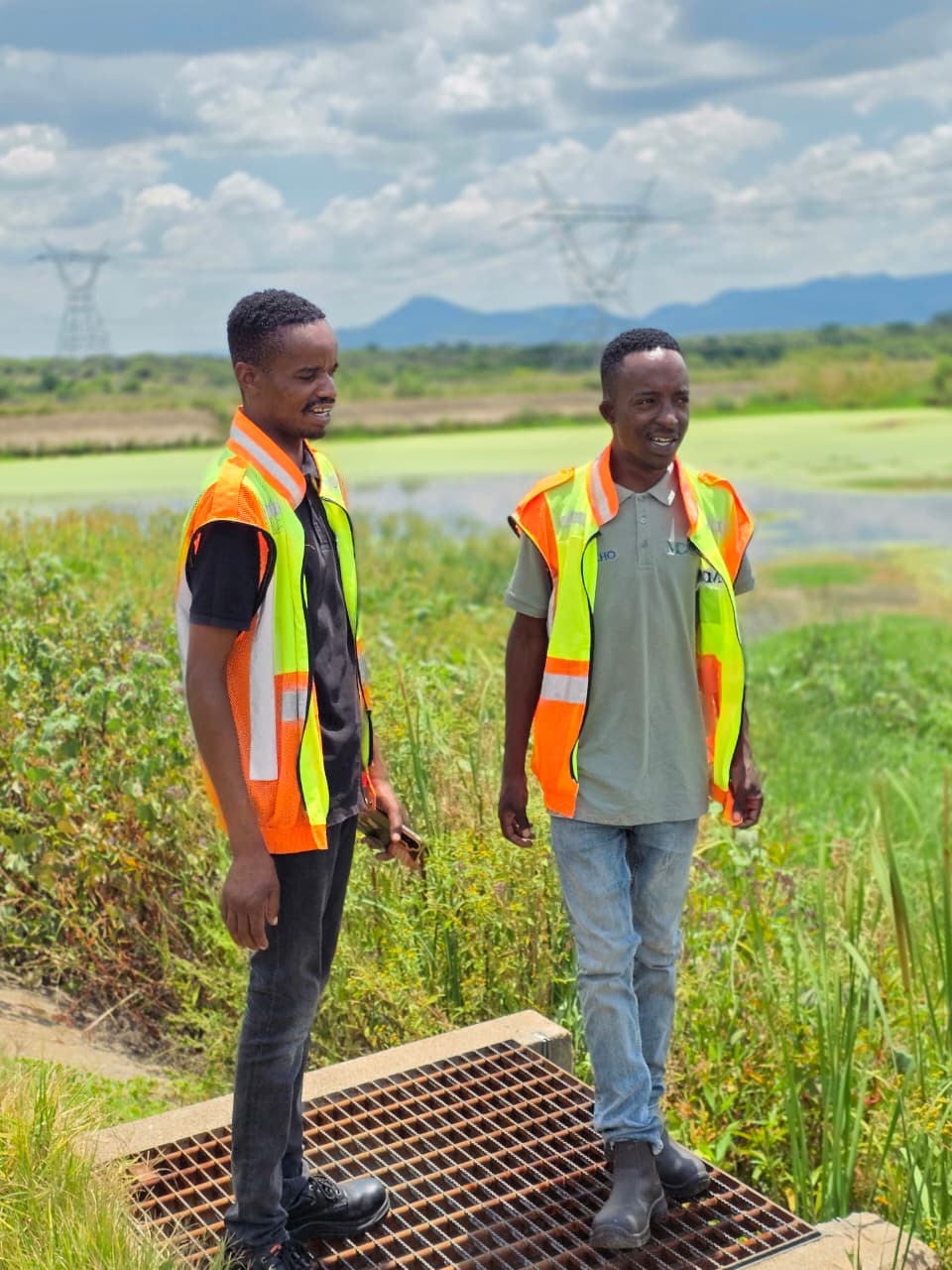 Environmental consulting team working together